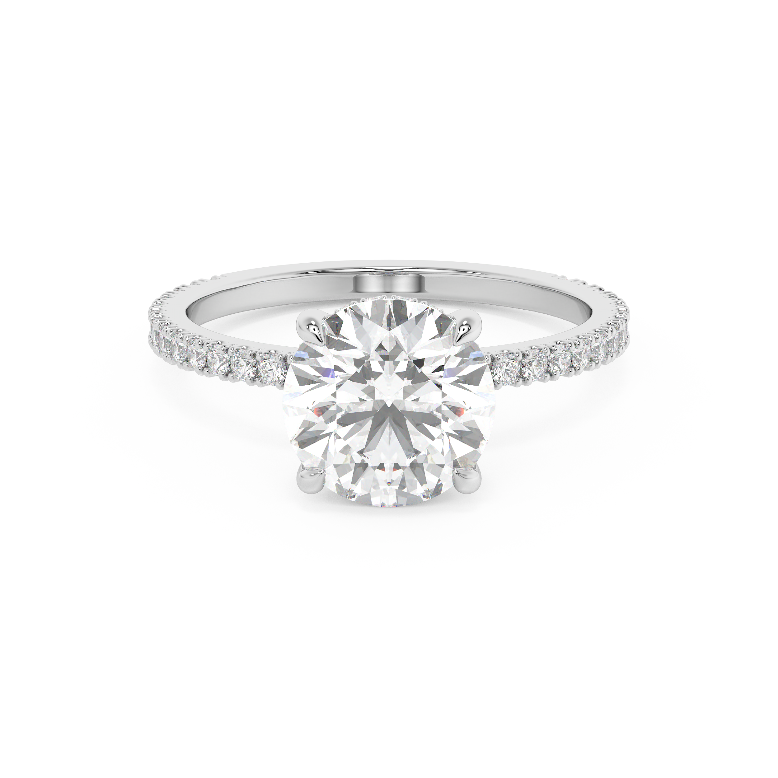 Emerald Solitaire Lab Grown Diamond Engagement Ring