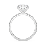 Emerald Solitaire Lab Grown Diamond Engagement Ring