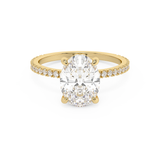 Emerald Solitaire Lab Grown Diamond Engagement Ring