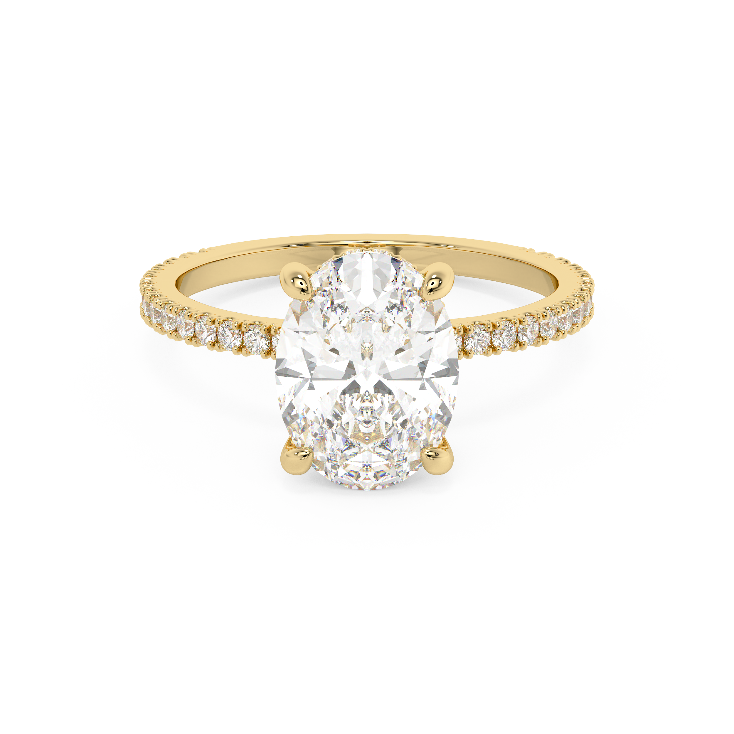 Emerald Solitaire Lab Grown Diamond Engagement Ring