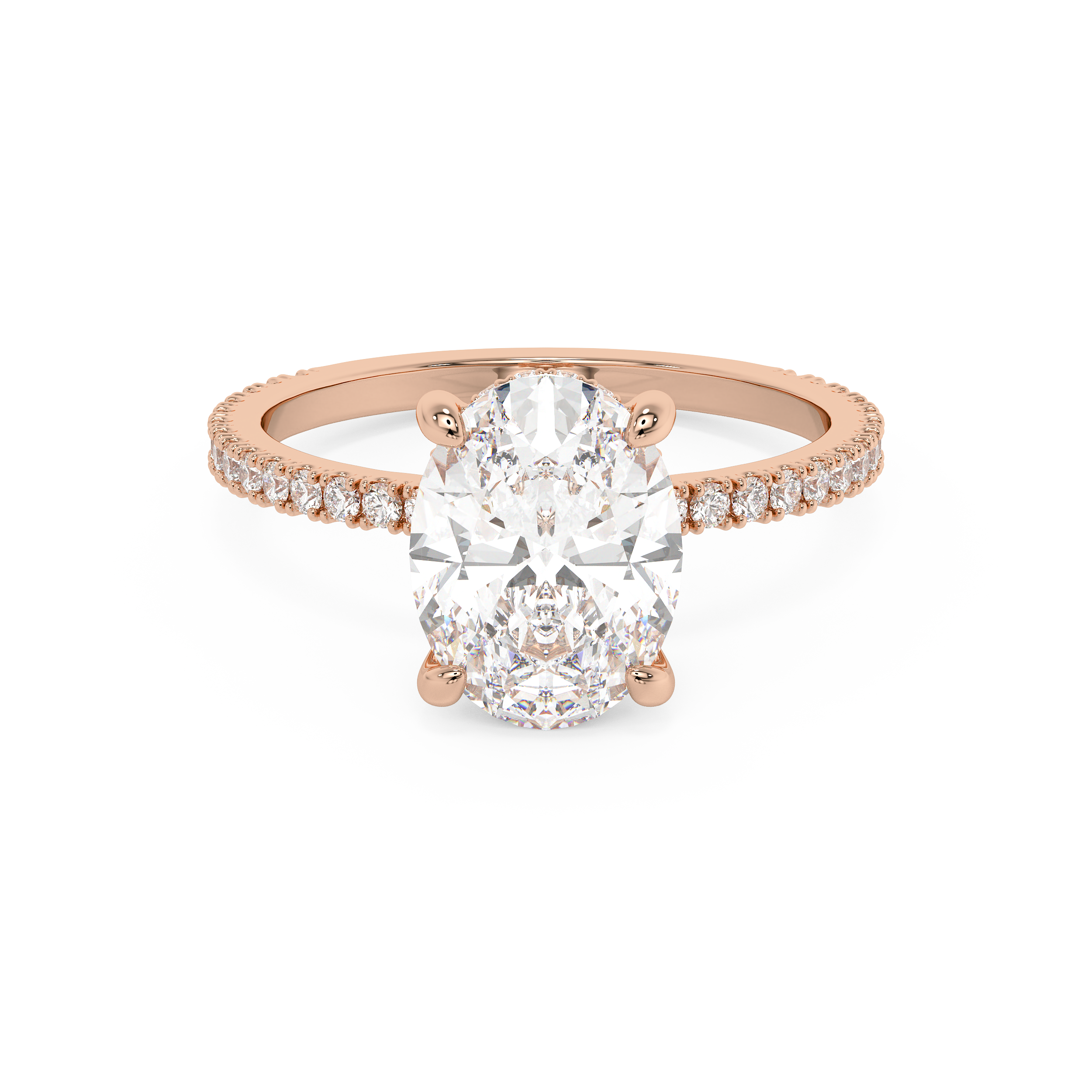 Emerald Solitaire Lab Grown Diamond Engagement Ring