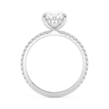 Emerald Solitaire Lab Grown Diamond Engagement Ring