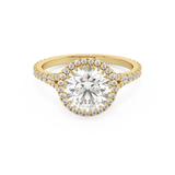 Emerald Solitaire Lab Grown Diamond Engagement Ring