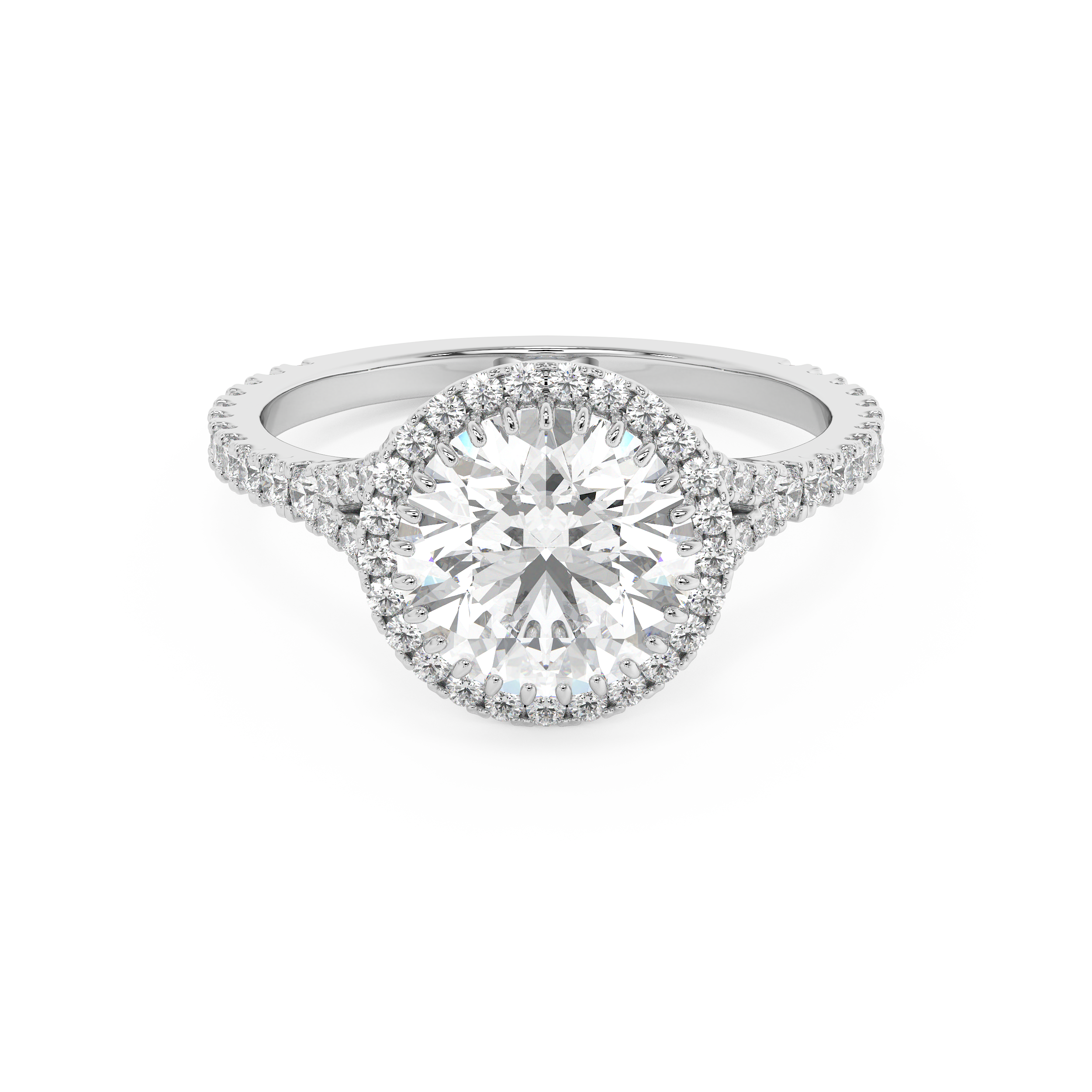 Emerald Solitaire Lab Grown Diamond Engagement Ring