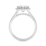 Emerald Solitaire Lab Grown Diamond Engagement Ring