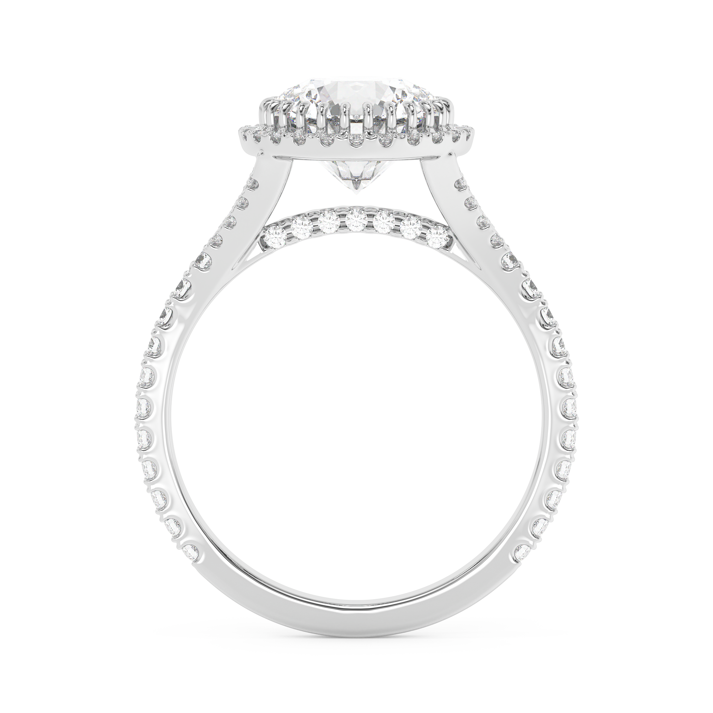 Emerald Solitaire Lab Grown Diamond Engagement Ring