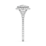 Emerald Solitaire Lab Grown Diamond Engagement Ring