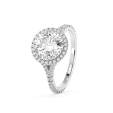 Emerald Solitaire Lab Grown Diamond Engagement Ring