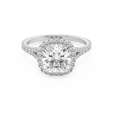 Emerald Solitaire Lab Grown Diamond Engagement Ring