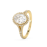 Emerald Solitaire Lab Grown Diamond Engagement Ring