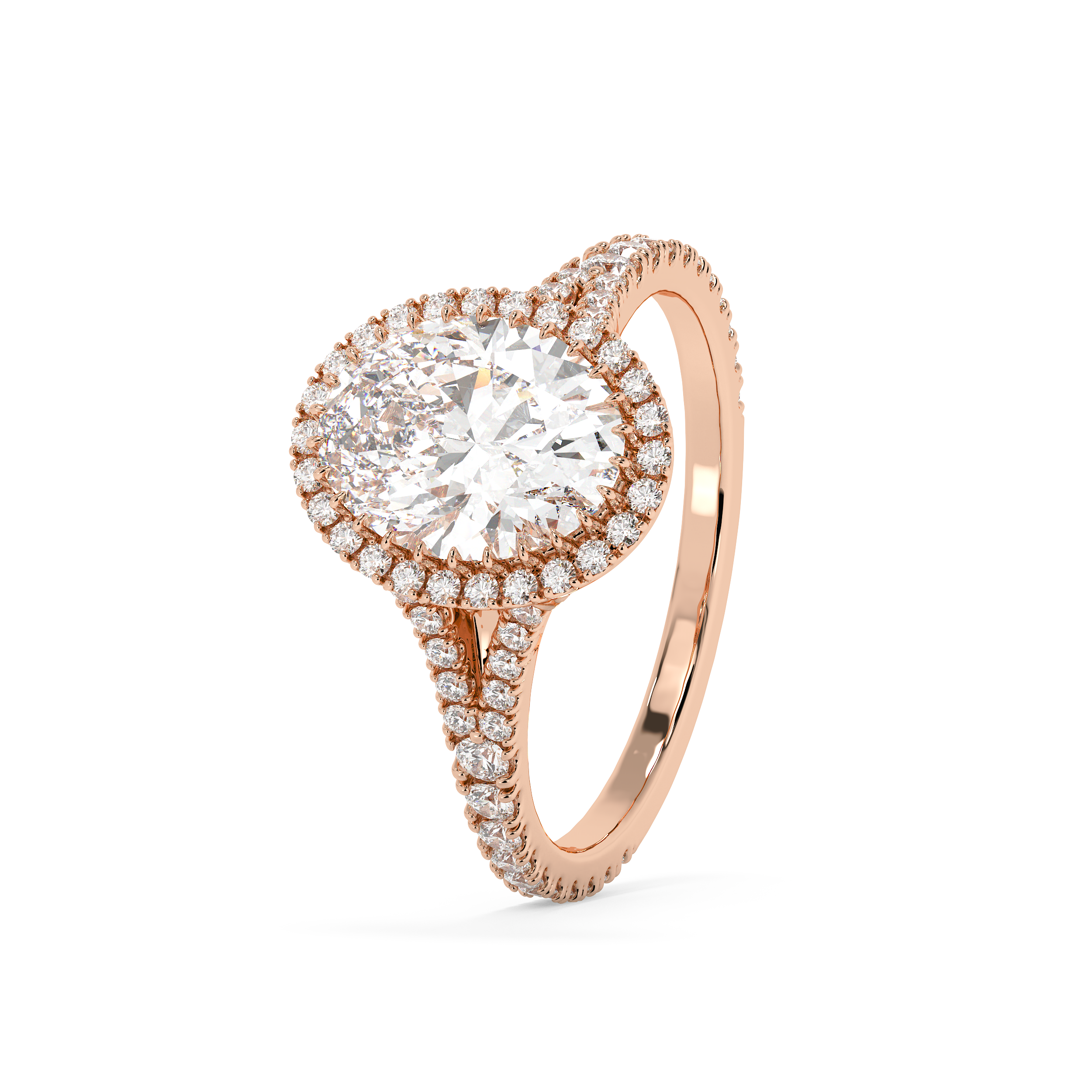 Emerald Solitaire Lab Grown Diamond Engagement Ring