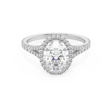 Emerald Solitaire Lab Grown Diamond Engagement Ring