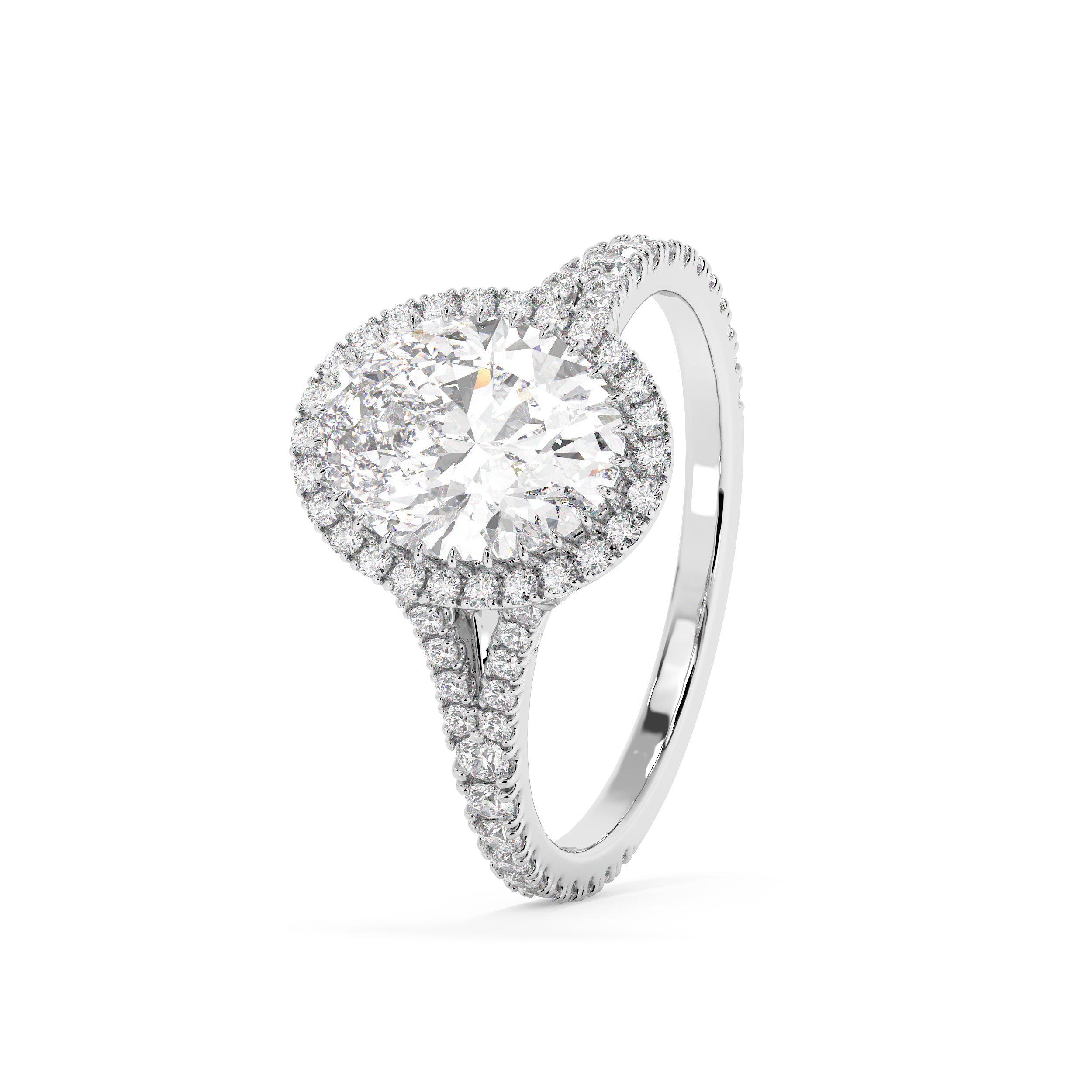 Emerald Solitaire Lab Grown Diamond Engagement Ring