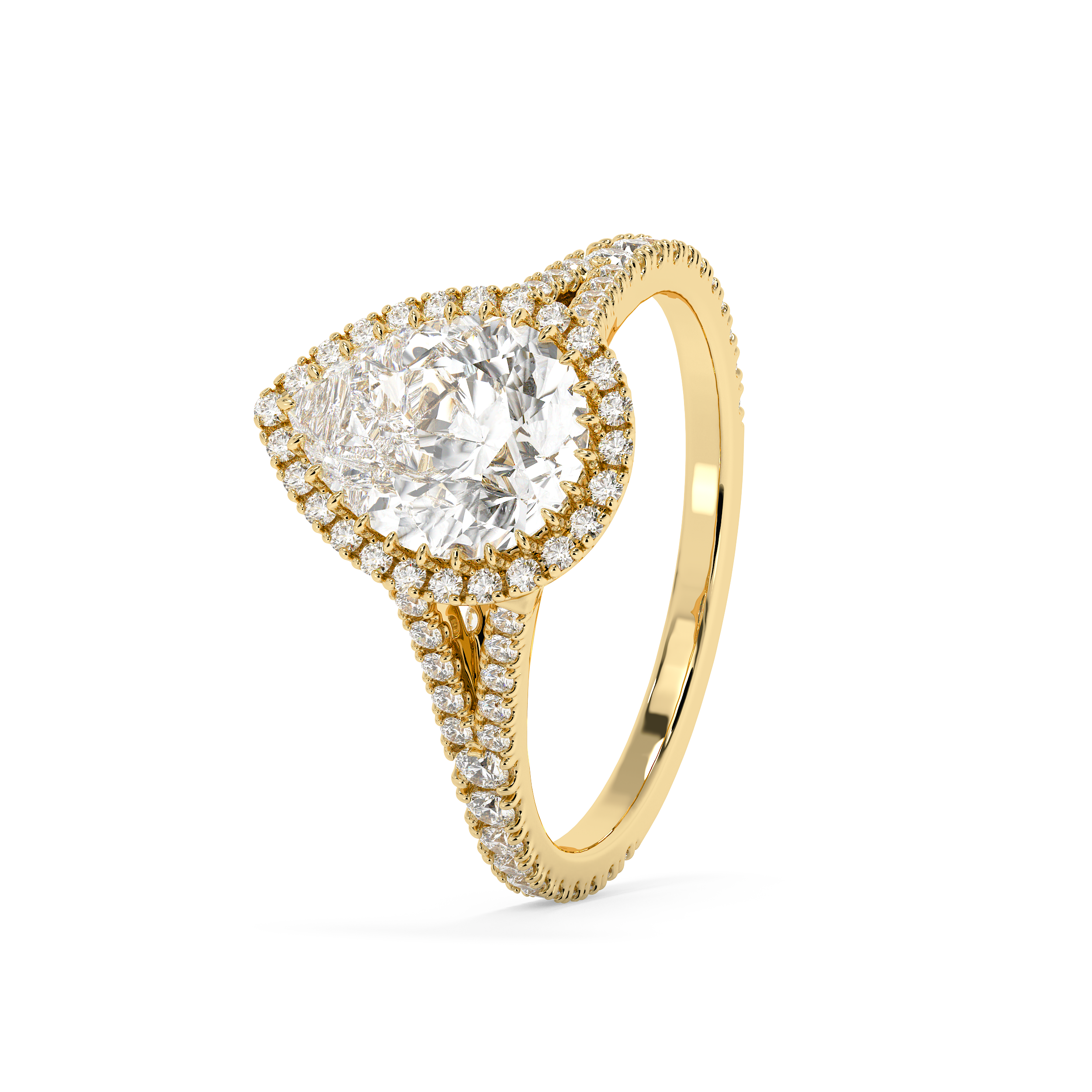 Emerald Solitaire Lab Grown Diamond Engagement Ring