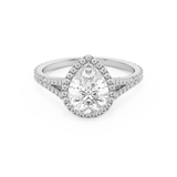 Emerald Solitaire Lab Grown Diamond Engagement Ring