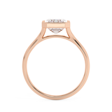 Emerald Solitaire Lab Grown Diamond Engagement Ring