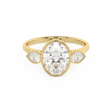 Emerald Solitaire Lab Grown Diamond Engagement Ring