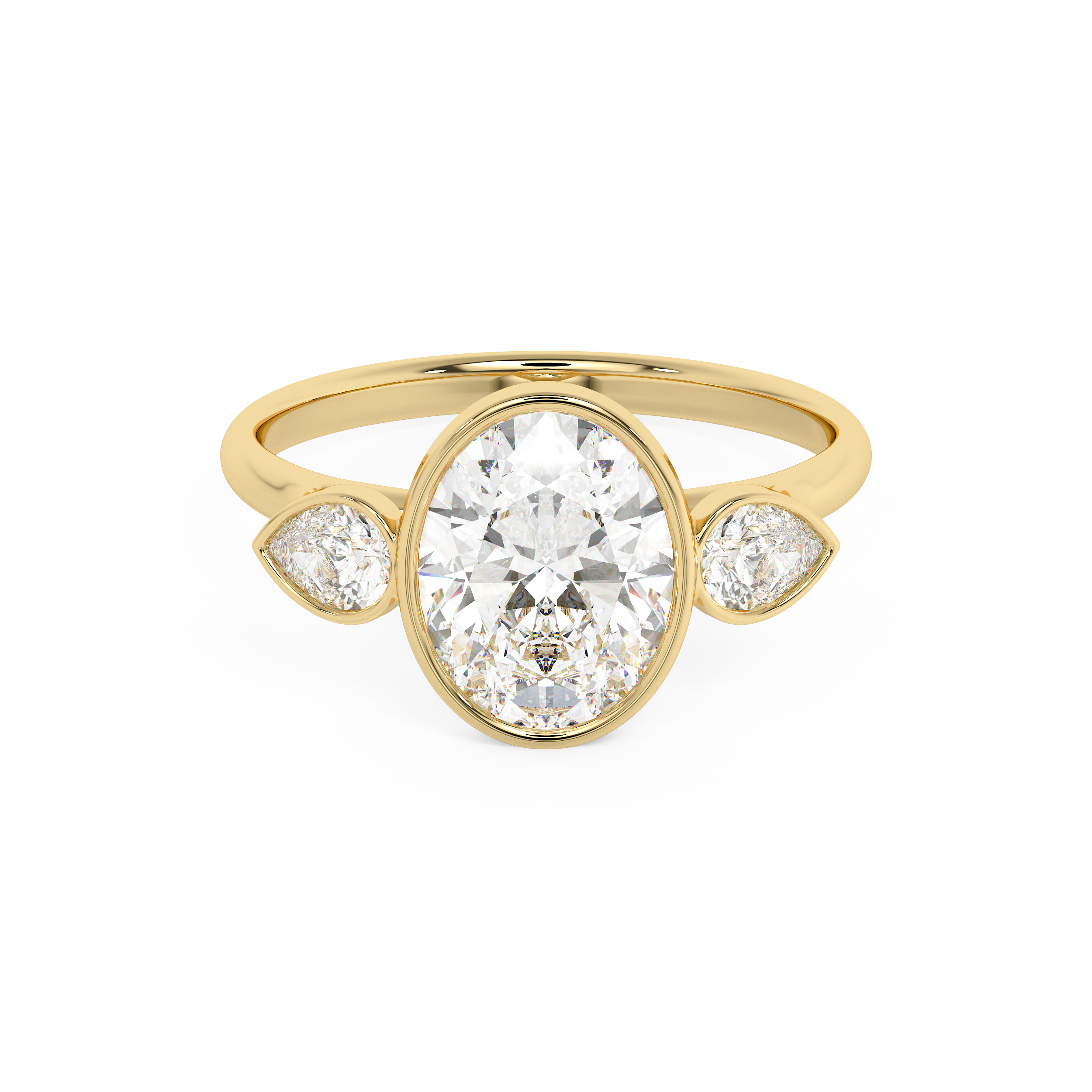 Emerald Solitaire Lab Grown Diamond Engagement Ring