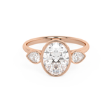 Emerald Solitaire Lab Grown Diamond Engagement Ring