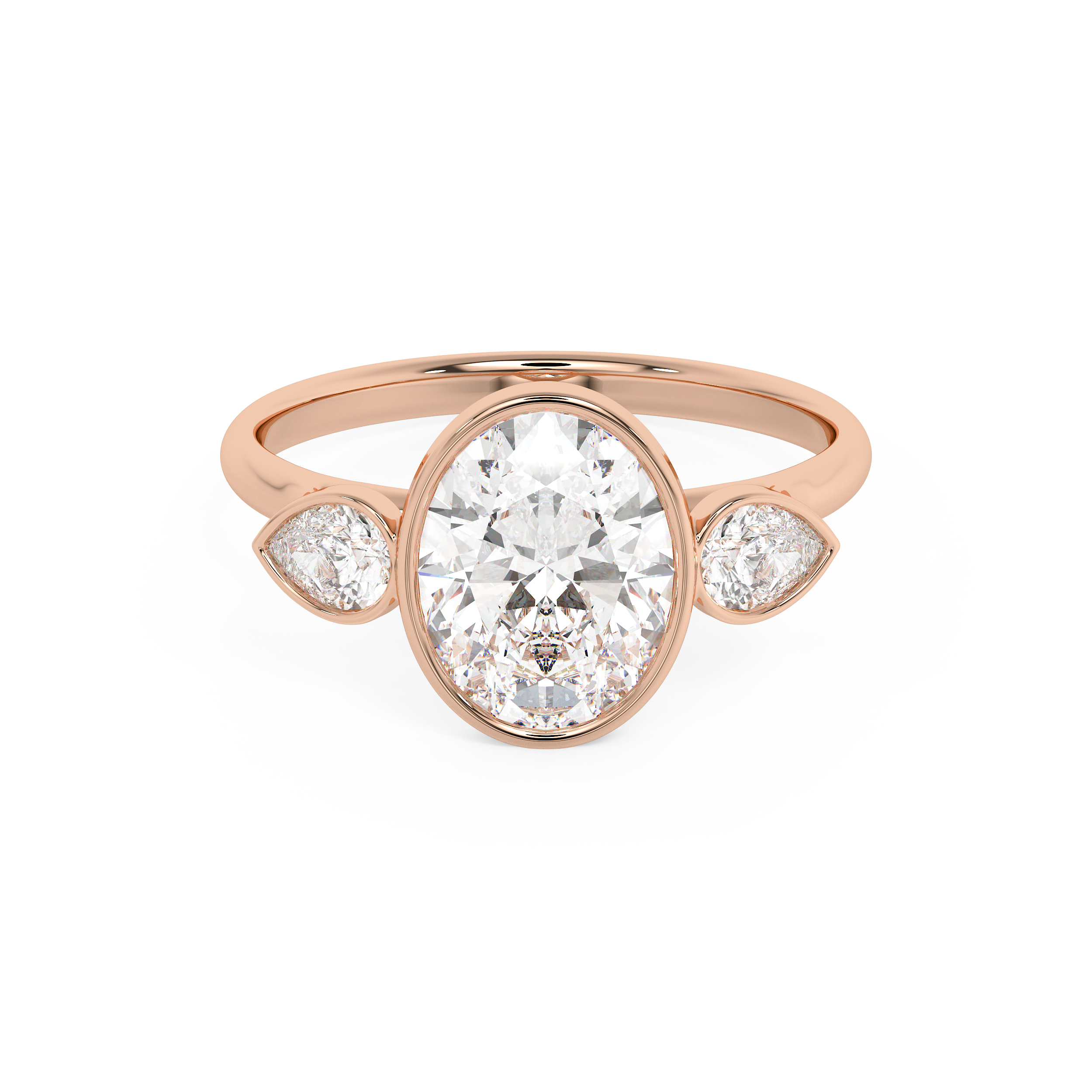 Emerald Solitaire Lab Grown Diamond Engagement Ring