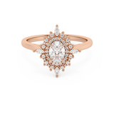 Emerald Solitaire Lab Grown Diamond Engagement Ring