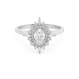 Emerald Solitaire Lab Grown Diamond Engagement Ring