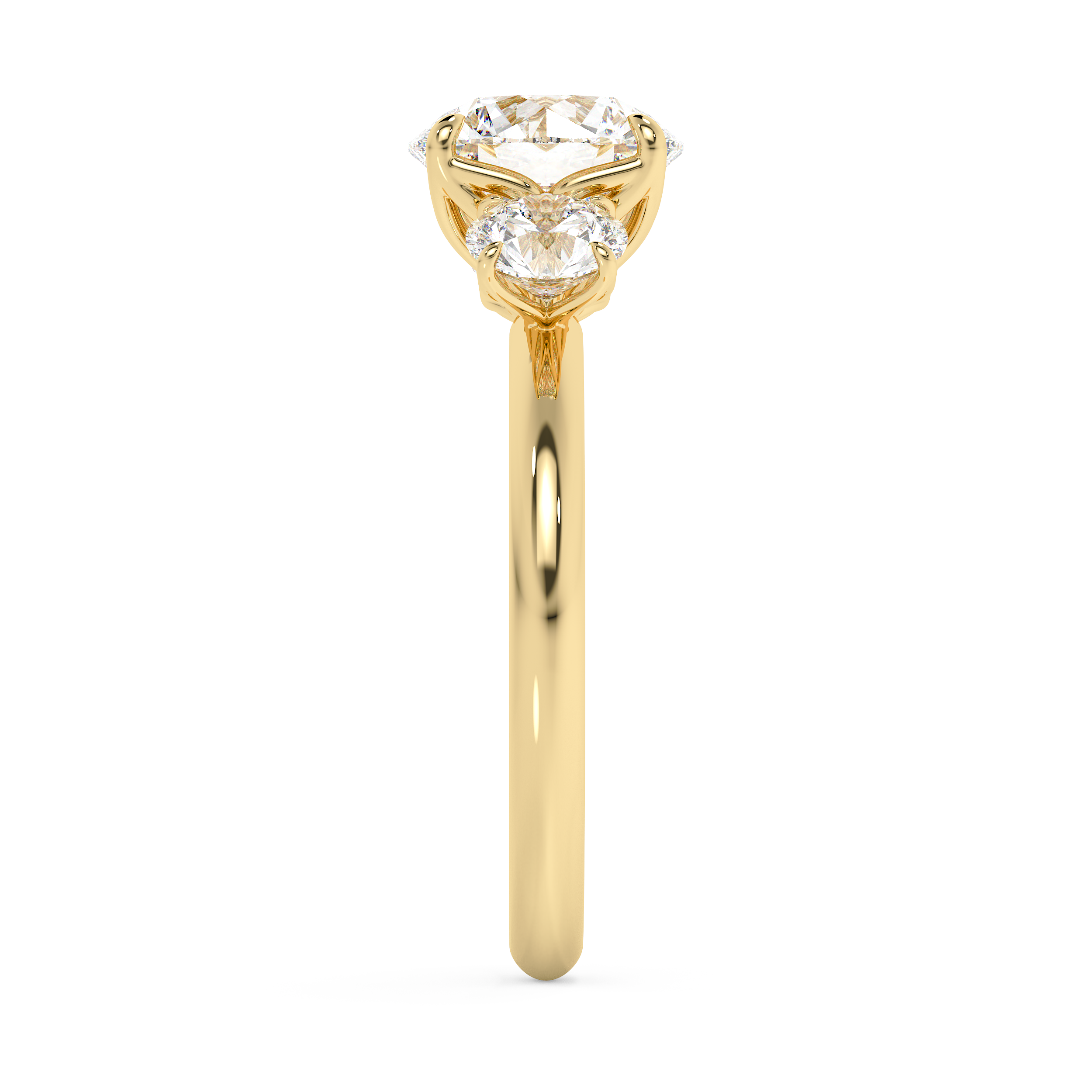 Emerald Solitaire Lab Grown Diamond Engagement Ring