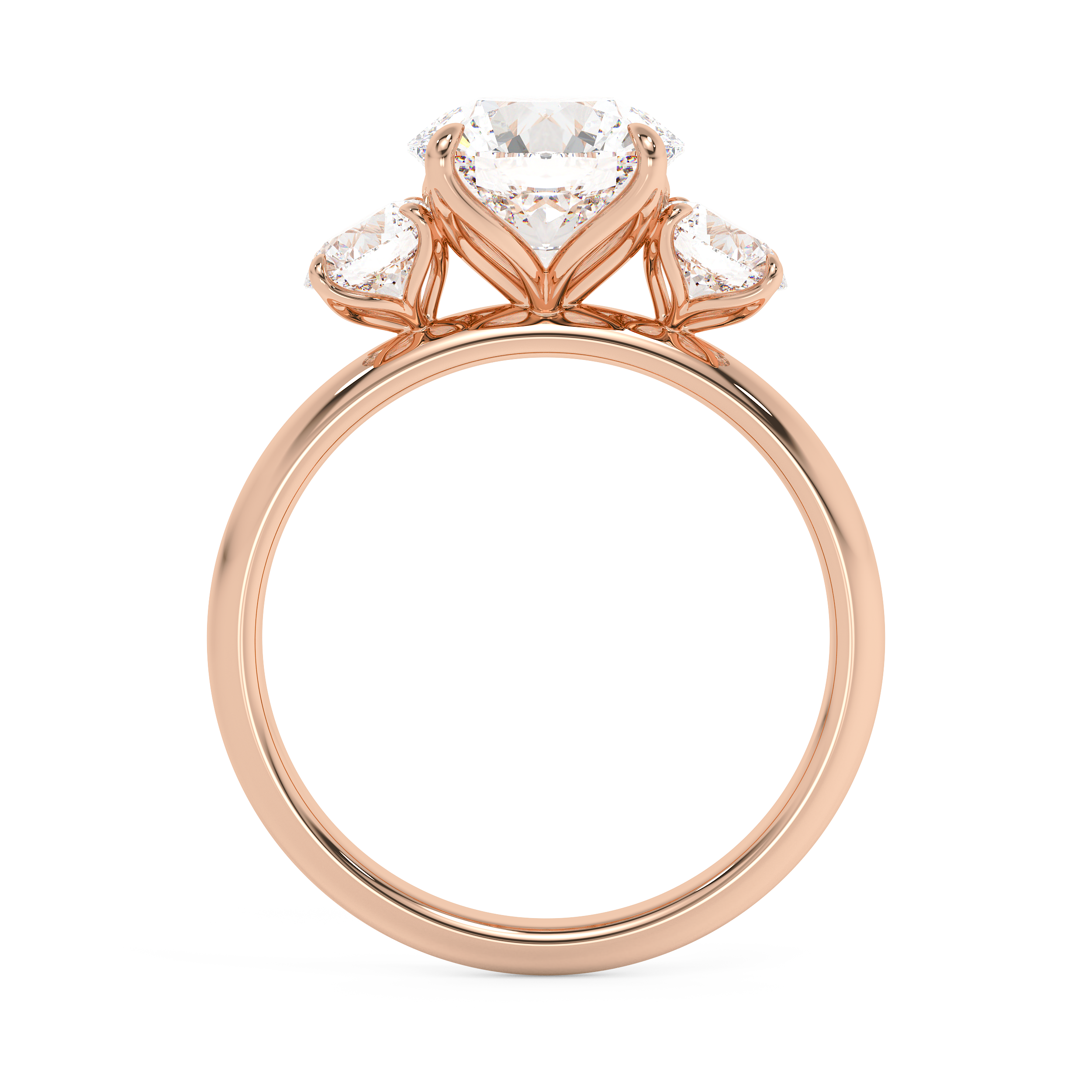 Emerald Solitaire Lab Grown Diamond Engagement Ring