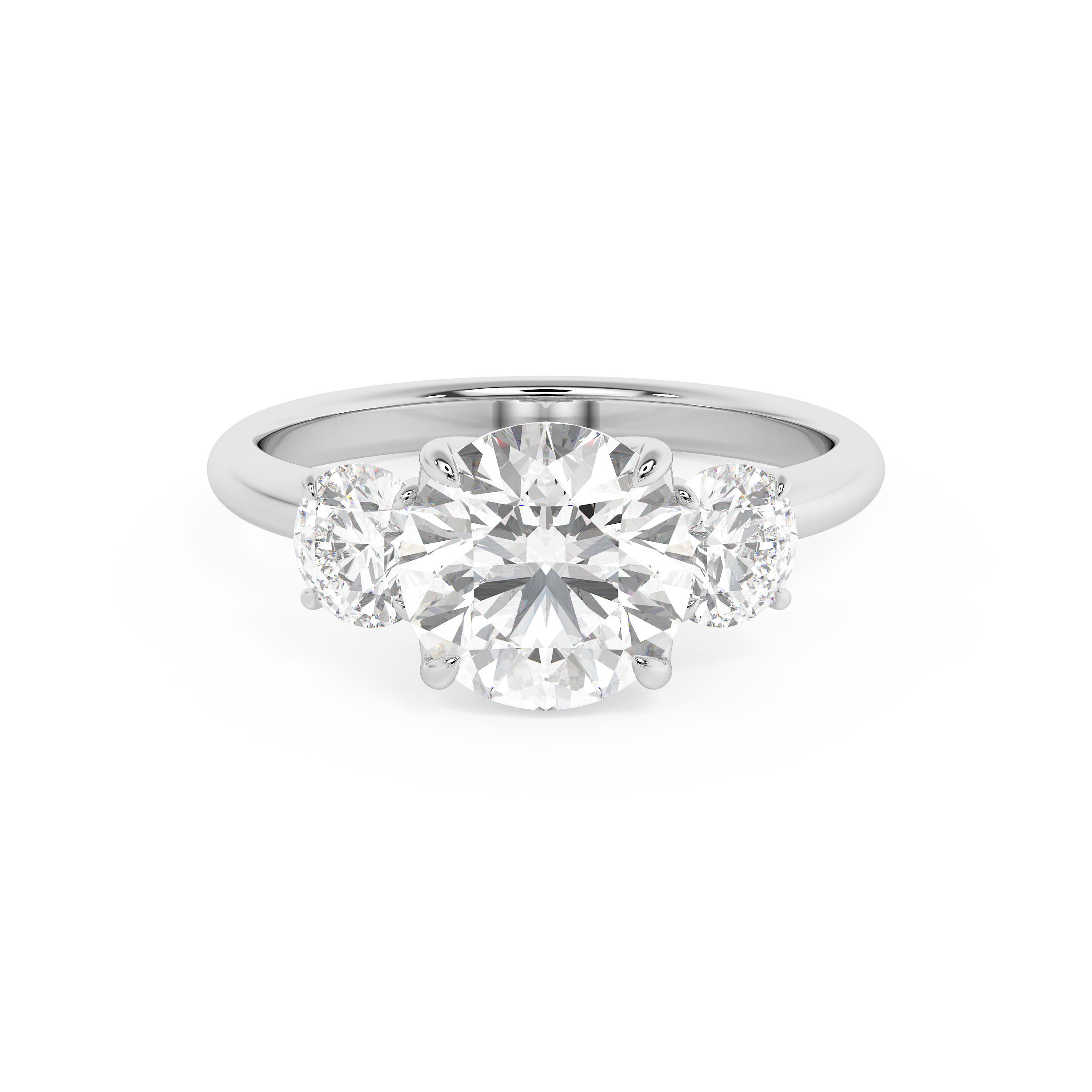 Emerald Solitaire Lab Grown Diamond Engagement Ring