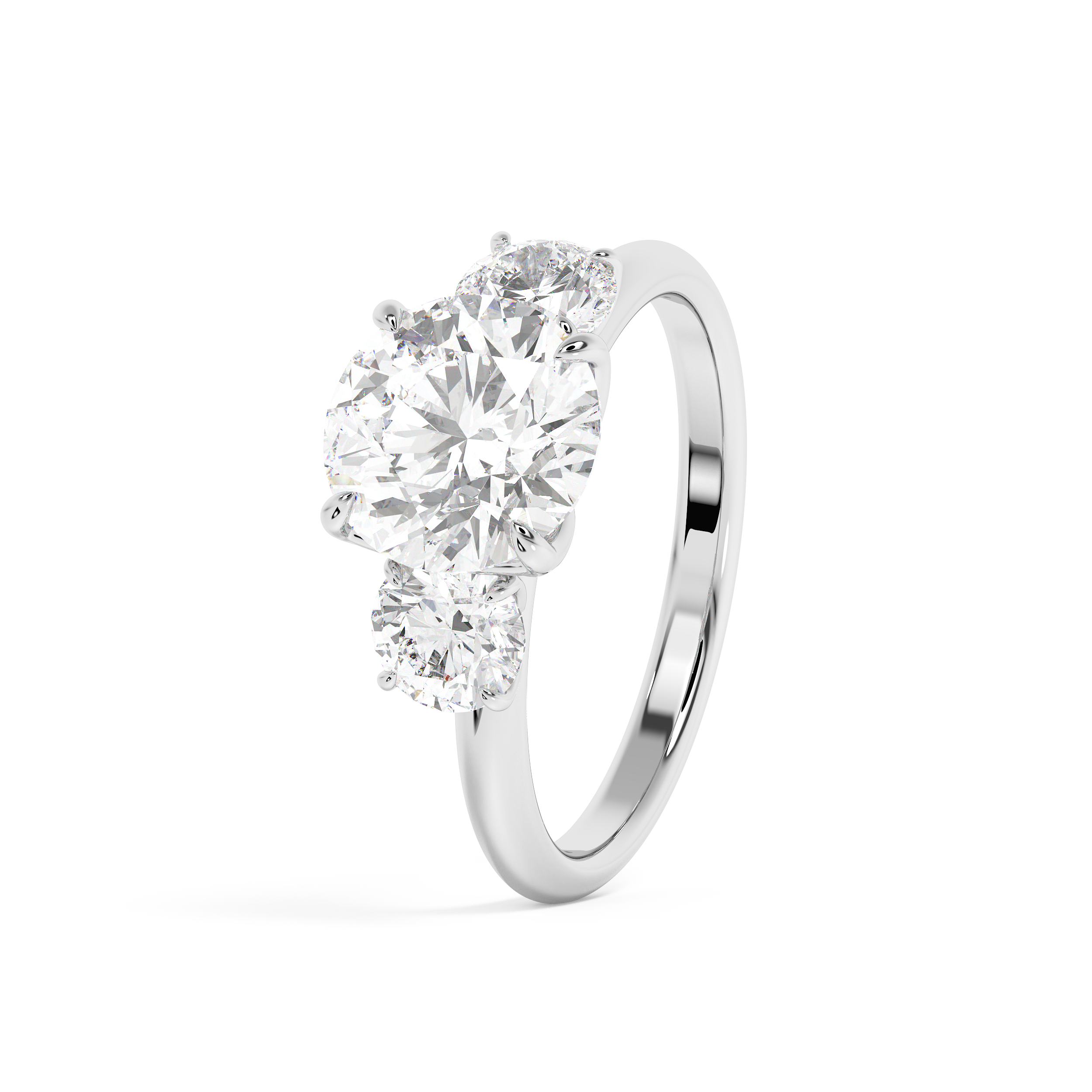 Emerald Solitaire Lab Grown Diamond Engagement Ring