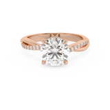 Emerald Solitaire Lab Grown Diamond Engagement Ring