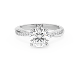 Emerald Solitaire Lab Grown Diamond Engagement Ring
