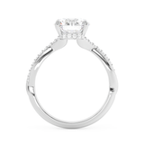 Emerald Solitaire Lab Grown Diamond Engagement Ring