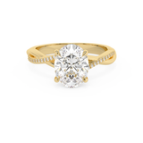 Emerald Solitaire Lab Grown Diamond Engagement Ring