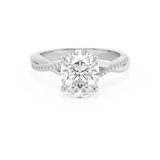 Emerald Solitaire Lab Grown Diamond Engagement Ring