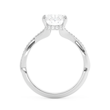 Emerald Solitaire Lab Grown Diamond Engagement Ring