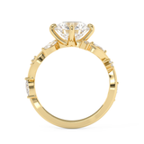 Emerald Solitaire Lab Grown Diamond Engagement Ring