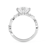Emerald Solitaire Lab Grown Diamond Engagement Ring