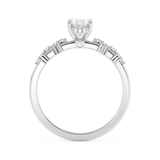 Emerald Solitaire Lab Grown Diamond Engagement Ring