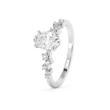 Emerald Solitaire Lab Grown Diamond Engagement Ring