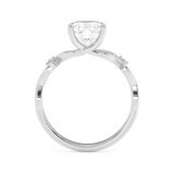 Emerald Solitaire Lab Grown Diamond Engagement Ring