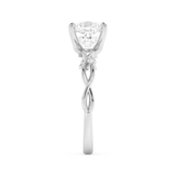 Emerald Solitaire Lab Grown Diamond Engagement Ring
