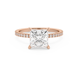 Emerald Solitaire Lab Grown Diamond Engagement Ring