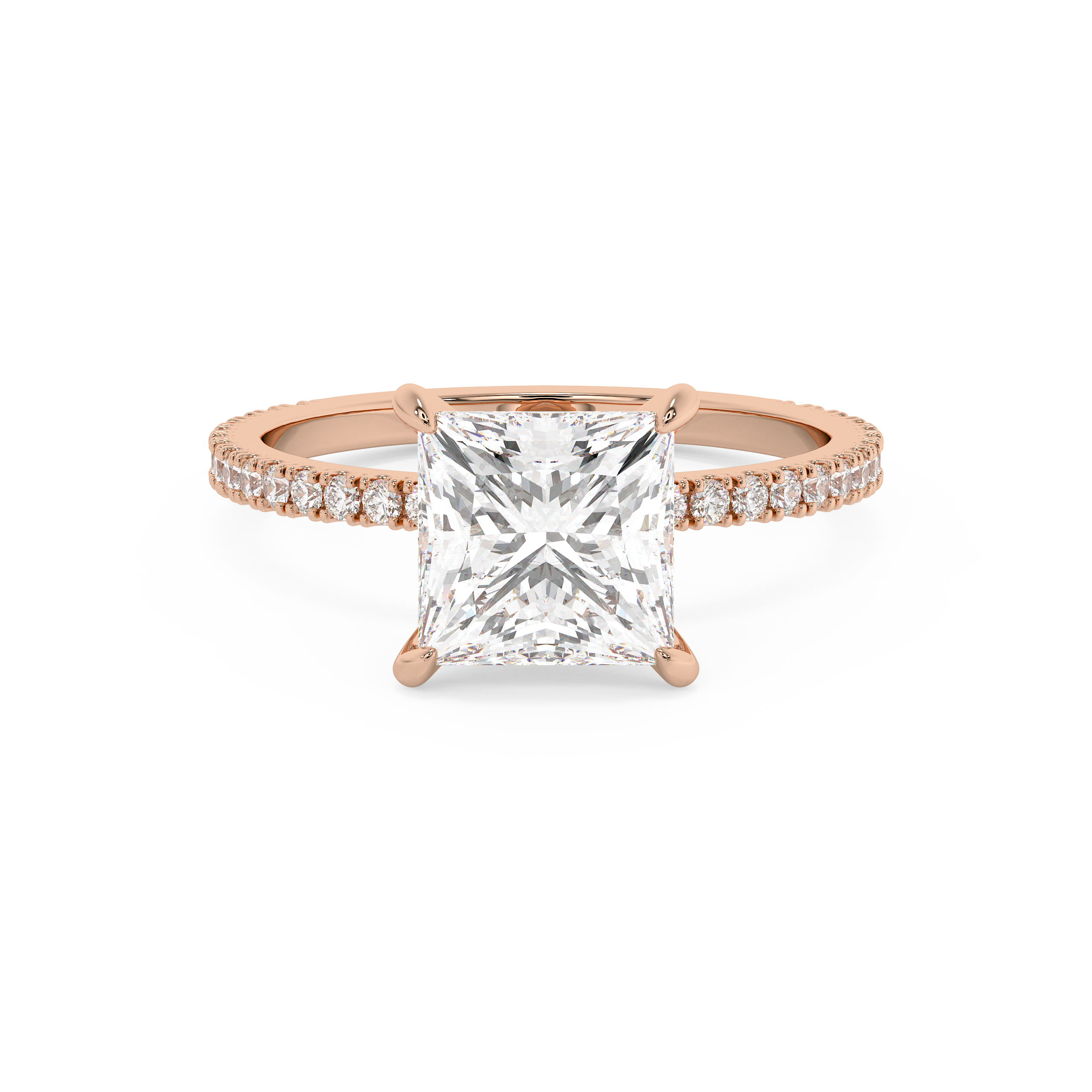 Emerald Solitaire Lab Grown Diamond Engagement Ring