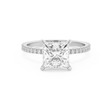 Emerald Solitaire Lab Grown Diamond Engagement Ring