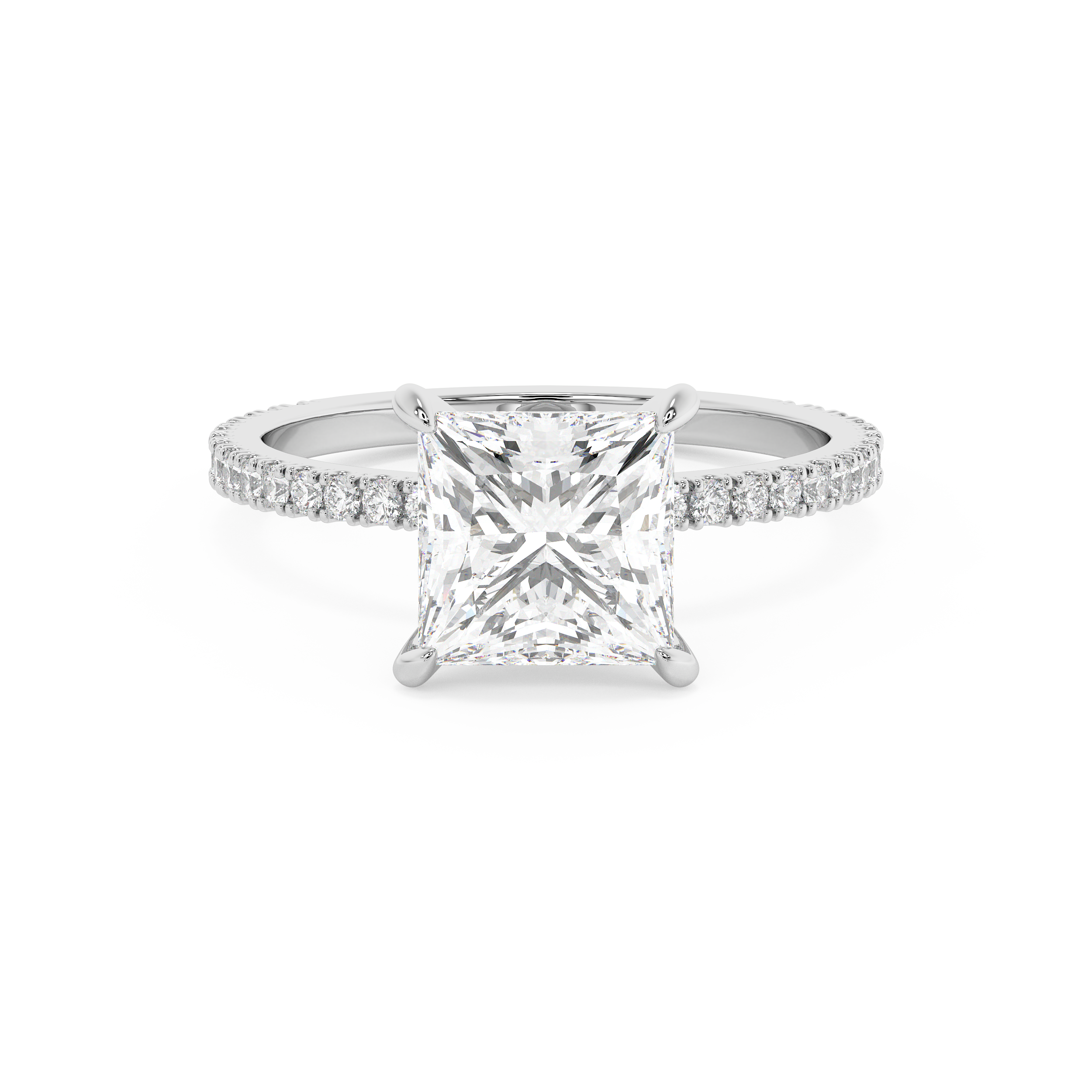 Emerald Solitaire Lab Grown Diamond Engagement Ring