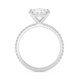 Emerald Solitaire Lab Grown Diamond Engagement Ring