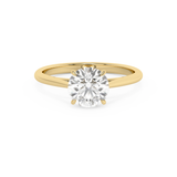 Emerald Solitaire Lab Grown Diamond Engagement Ring