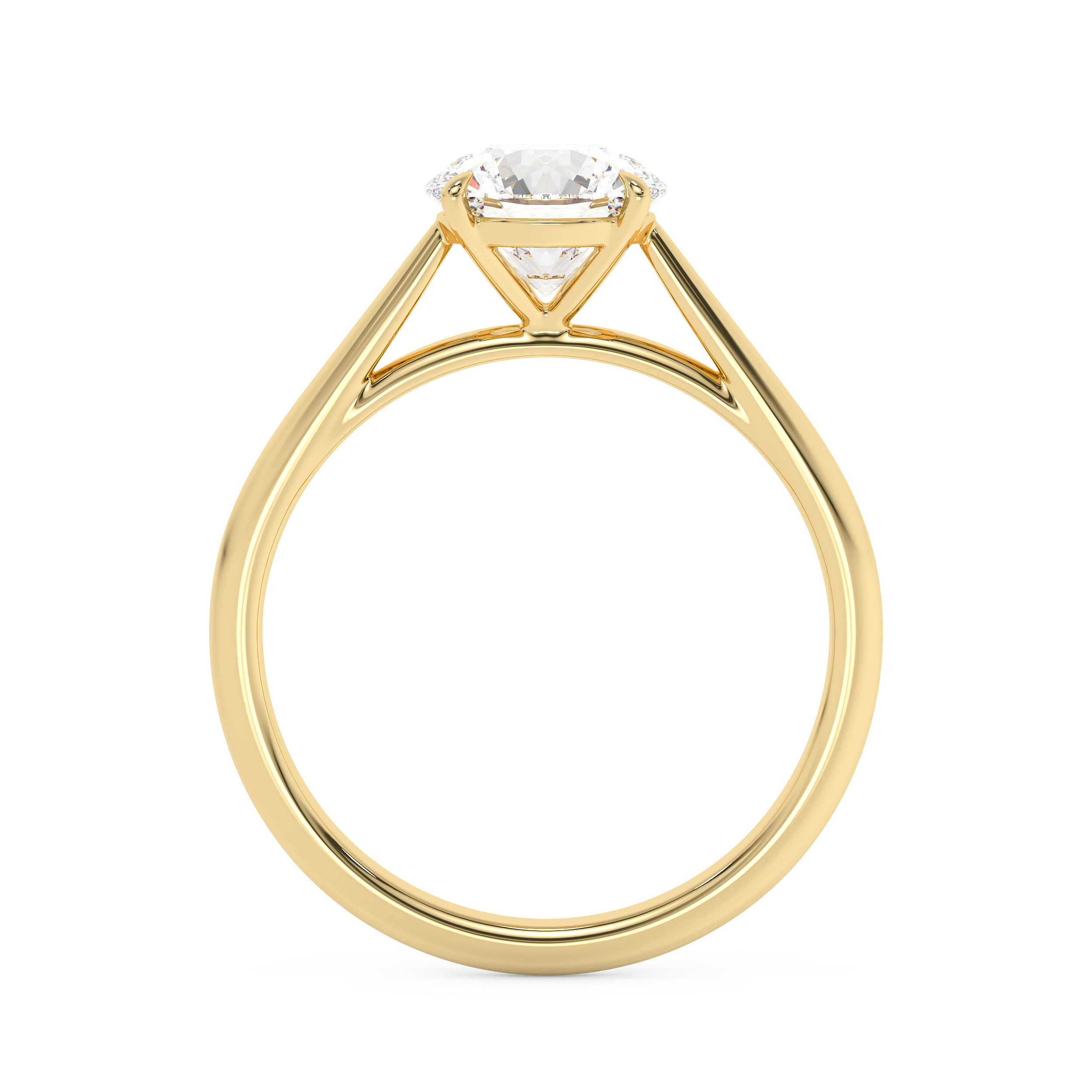 Emerald Solitaire Lab Grown Diamond Engagement Ring