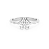 Emerald Solitaire Lab Grown Diamond Engagement Ring